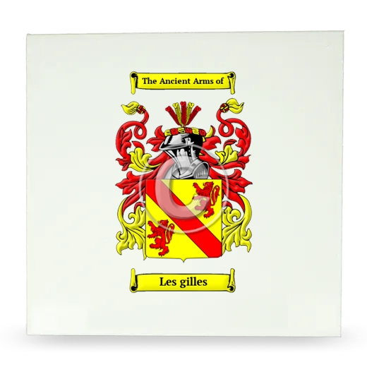 Les gilles Large Ceramic Tile with Coat of Arms